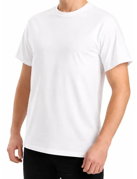 T shirt męski biały Szczygieł - klasyczny krój regular fit