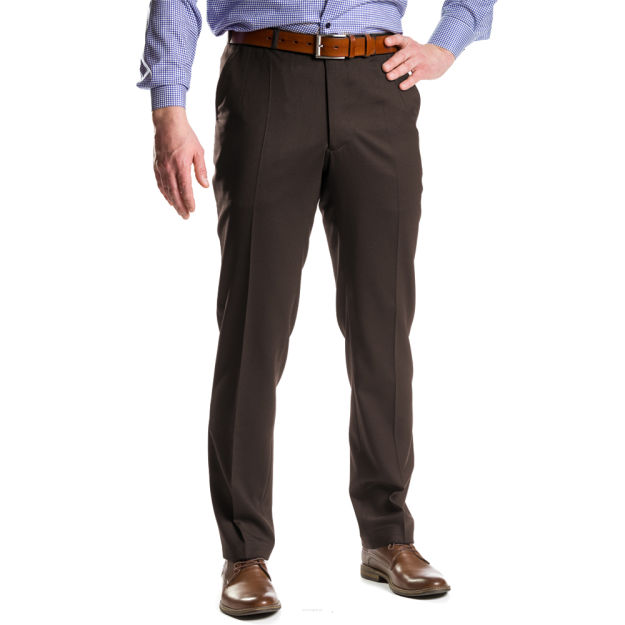 Brązowe spodnie wełniane męskie