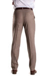 Beżowe spodnie męskie - zdjęcie przedstawia widok tyłu.