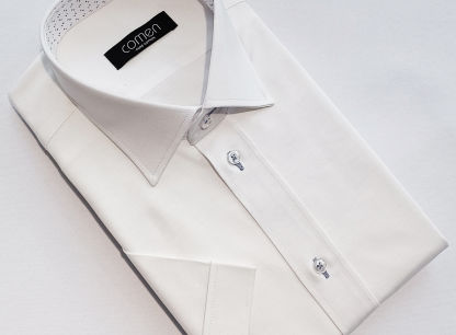 Biała koszula 100% bawełna krótki rękaw