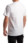 Biały t-shirt męski widok od tyłu.