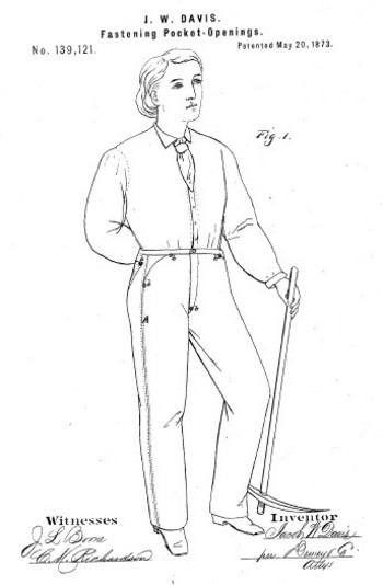 Patent na jeansy. Rok 1873